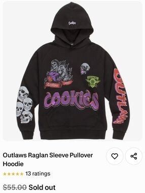 Cookies Outlaws Black Snapback Hat & Hoodie
